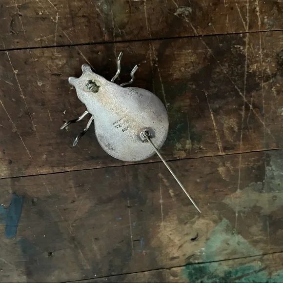 Vintage Taxco sterling pin beetle bug - Picture 5 of 8